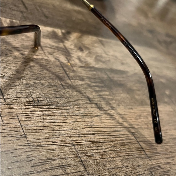 Gucci Ivory Sunglasses with Black Temples main image 4